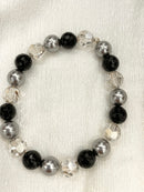 Joanna Bisley Austrian Crystal Pearl Black Onyx B3779-5
