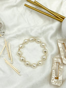 Joanna Bisley Baroque Pearls with Champagne Crystal Bracelet-5