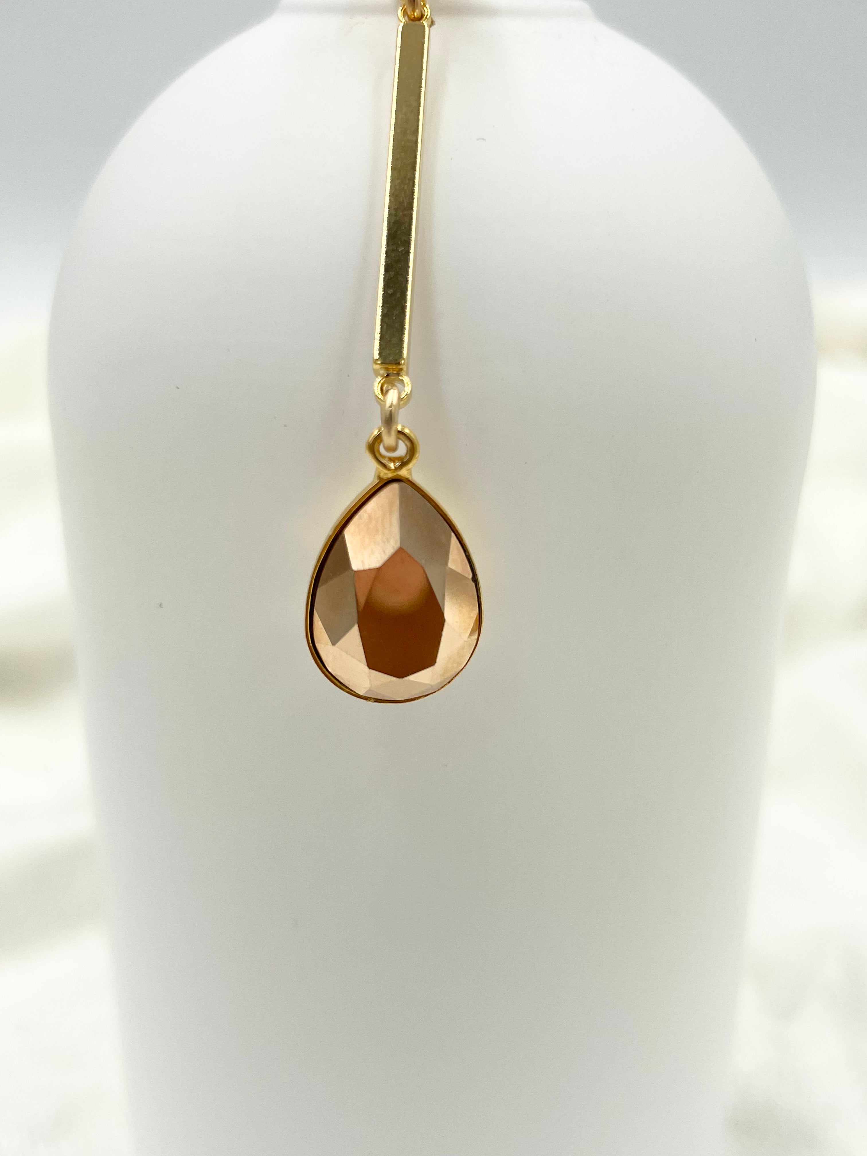 Joanna Bisley Rose gold Austrian Crystal with Gold Bar