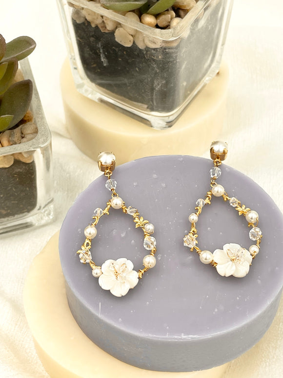 Joanna Bisley MEG E3836 Austrian Crystal Rhodium Gold