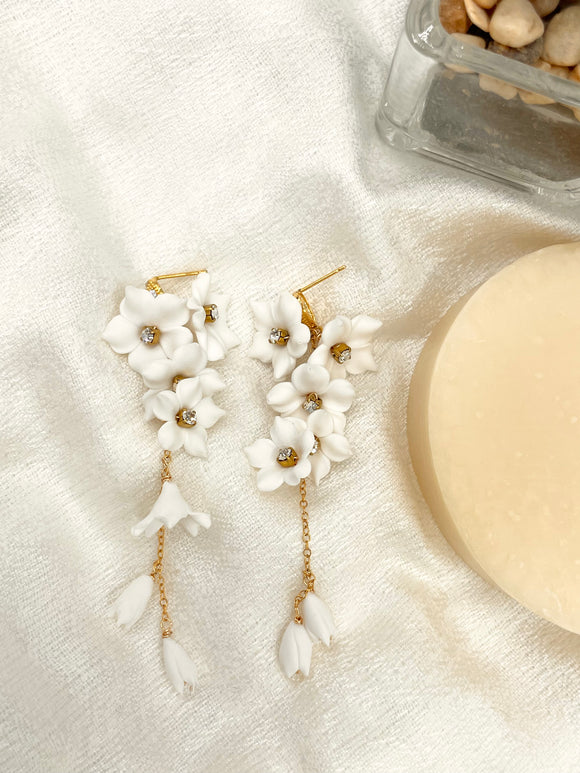 Joanna Bisley ELSA Swarovski Pearl 14Kt Goldfill Clay Florals