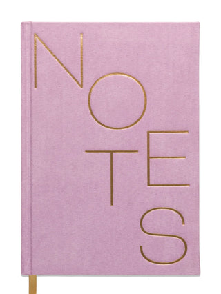 Designworks Hard Cover Suede Cloth Journal with Pocket Notes Lilac