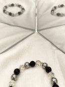 Joanna Bisley Austrian Crystal Pearl Black Onyx B3779-2