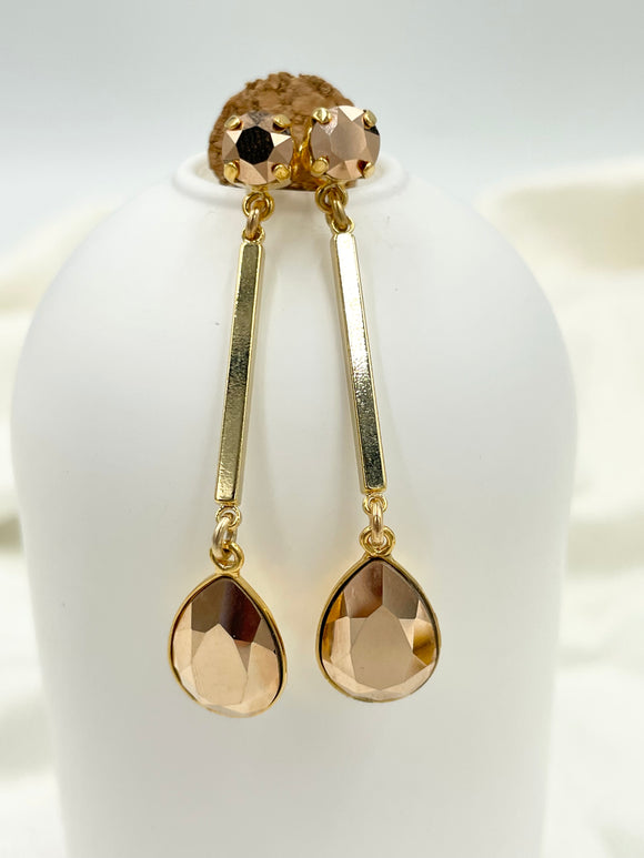 Joanna Bisley Rose gold Austrian Crystal with Gold Bar