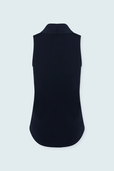 Iris Setlakwe Matte Jersey Sleeveless Pleated V-Neck Top - My Filosophy