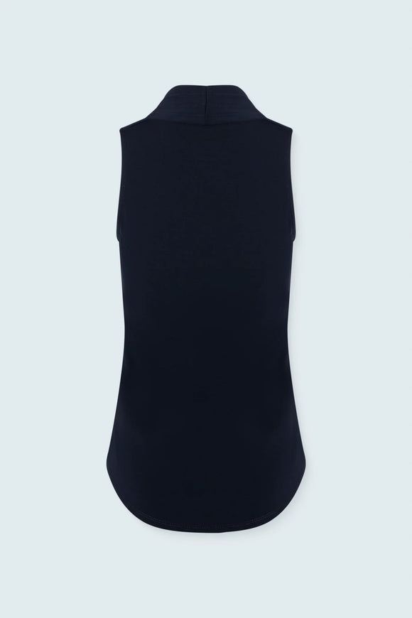 Iris Setlakwe Matte Jersey Sleeveless Pleated V-Neck Top - My Filosophy