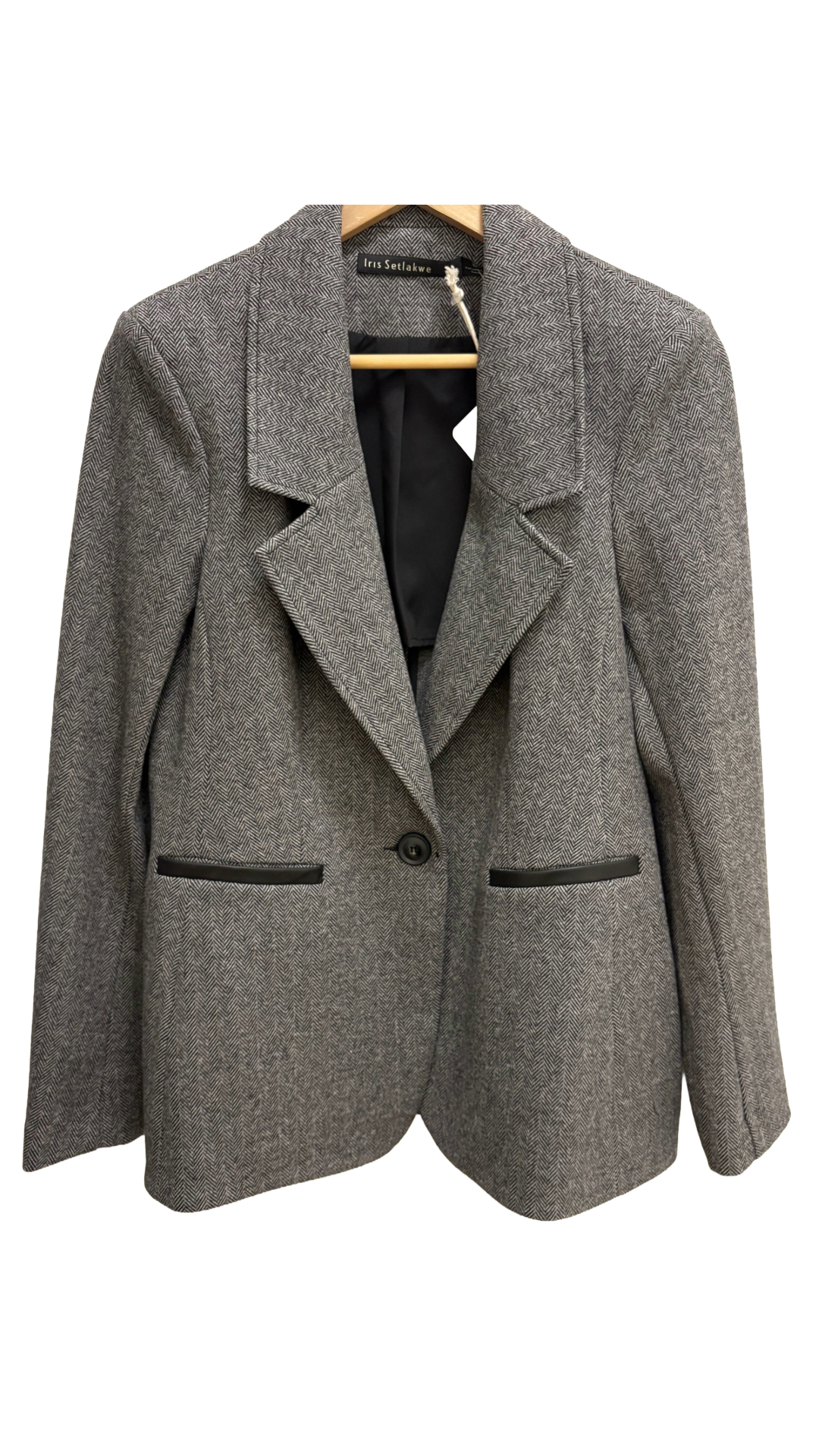 Iris Setlakwe Chevron Knit Fitted Jacket