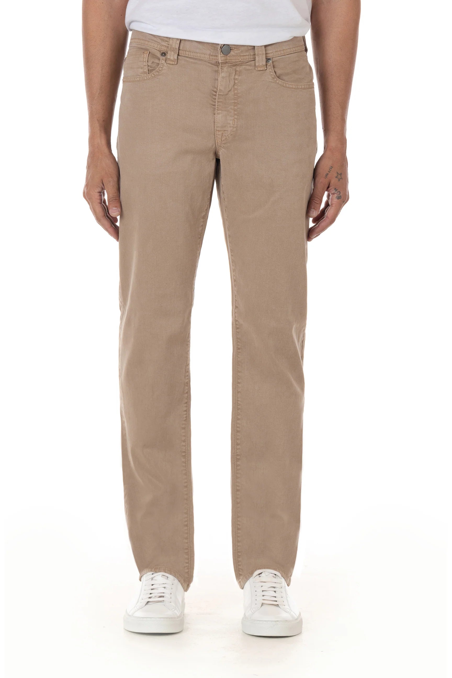 Fidelity Jimmy Slim Straight Mens Bianca Twill - Almond