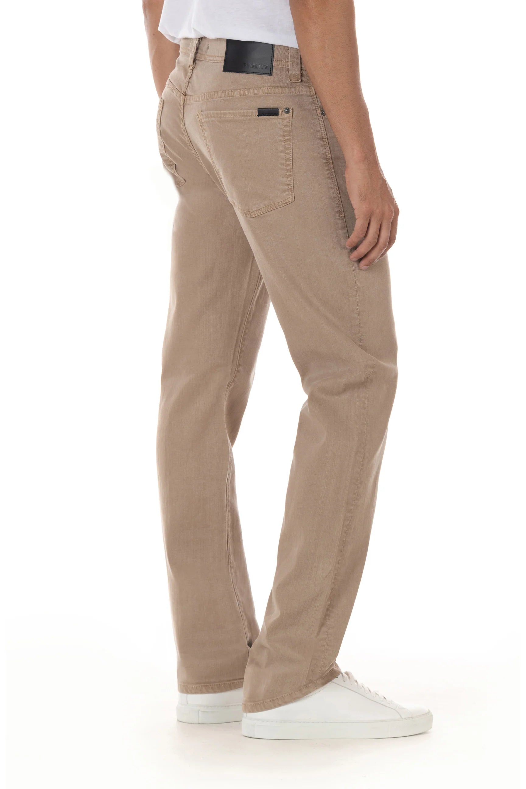 Fidelity Jimmy Slim Straight Mens Bianca Twill - Almond - 0