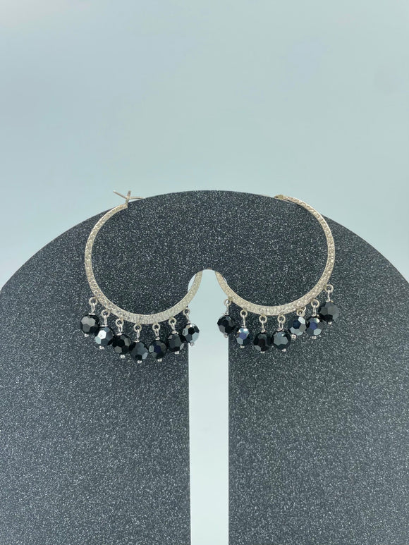 Joanna Bisley Austrian Crystal Sterling silver large hoops - My Filosophy