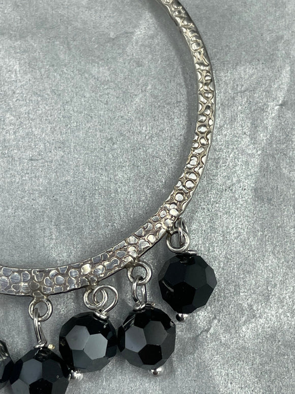 Joanna Bisley Austrian Crystal Sterling silver large hoops - My Filosophy