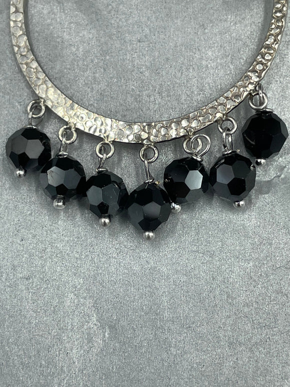 Joanna Bisley Austrian Crystal Sterling silver large hoops - My Filosophy