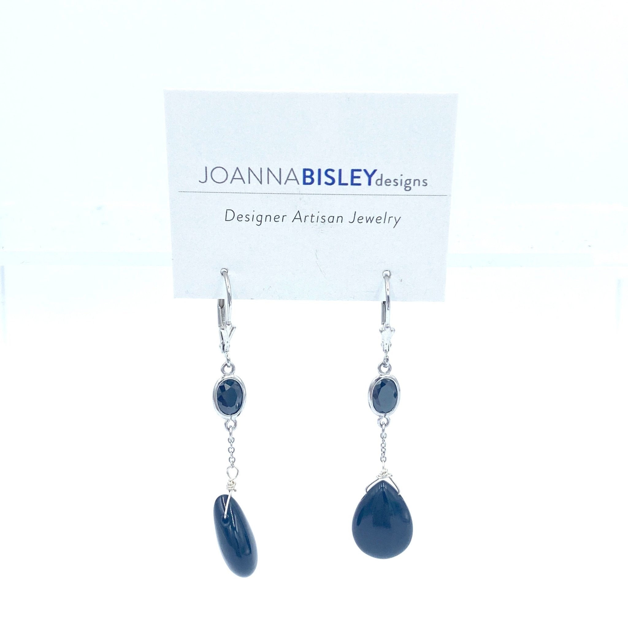 Joanna Bisley Black Onyx with Black Spinel Sterling Silver earrings - My Filosophy