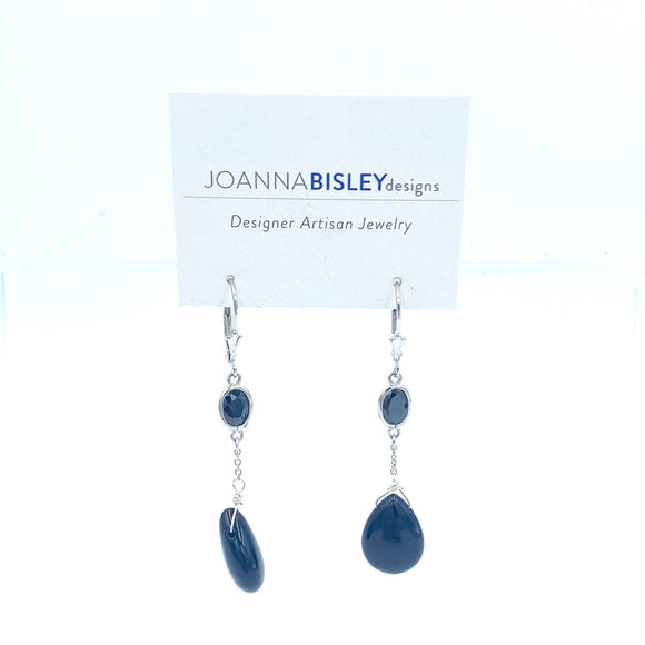 Joanna Bisley Black Onyx with Black Spinel Sterling Silver earrings - My Filosophy