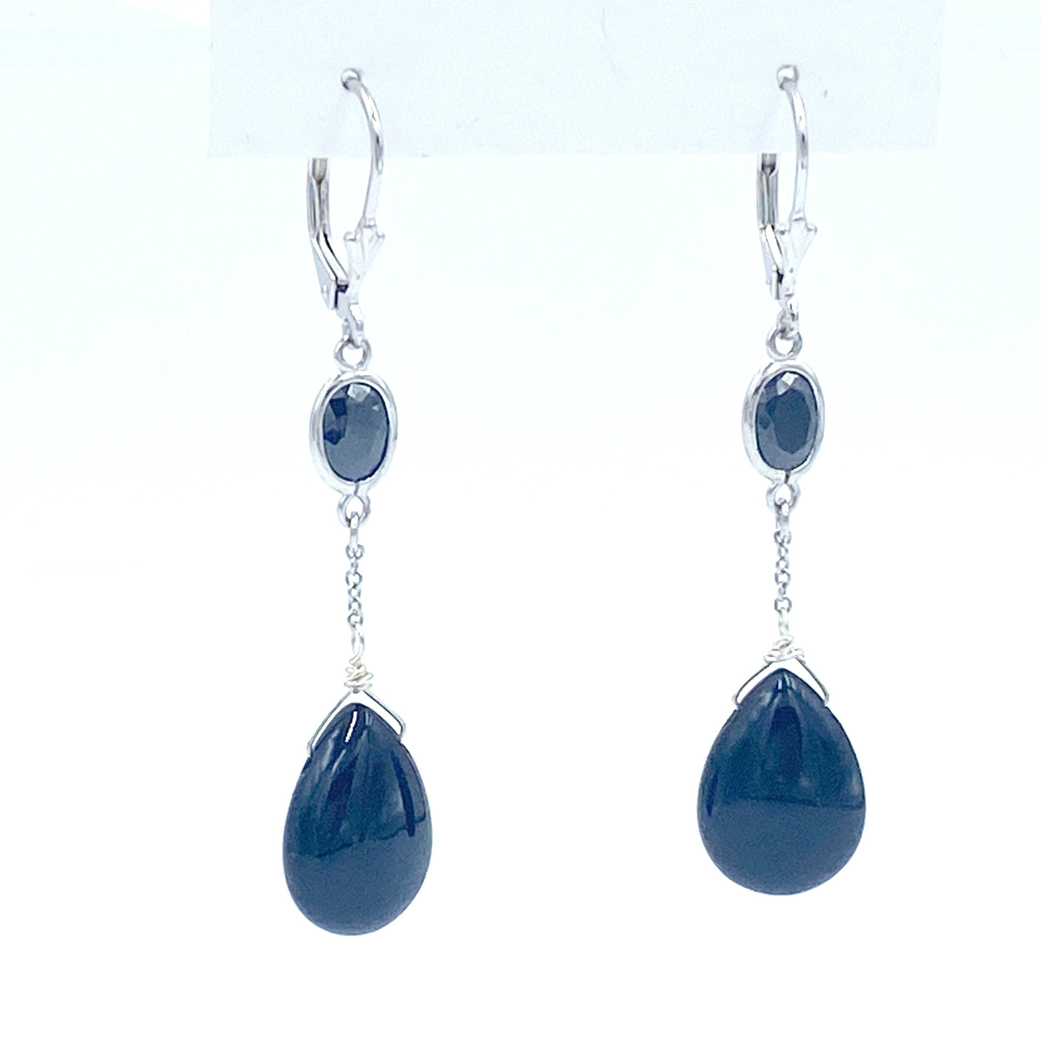 Joanna Bisley Black Onyx with Black Spinel Sterling Silver earrings - My Filosophy