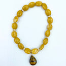 Joanna Bisley Garnet Crystal with Tiger Eye Charm Bracelet B3703 - My Filosophy