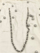 Joanna Bisley Grey Silk Beadknotted Necklace N1529 - My Filosophy