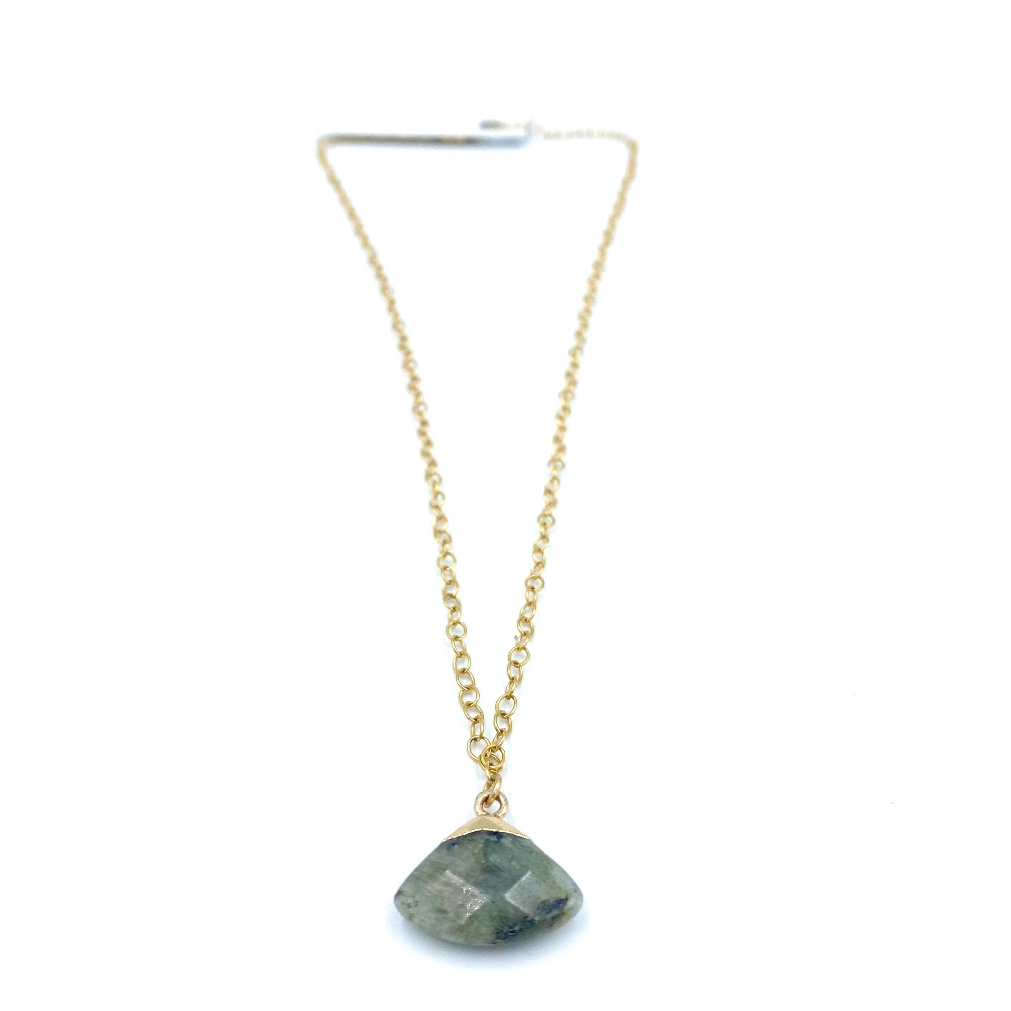 Joanna Bisley Labradorite Large 14kt Goldfill Chain 18 inch necklace - My Filosophy