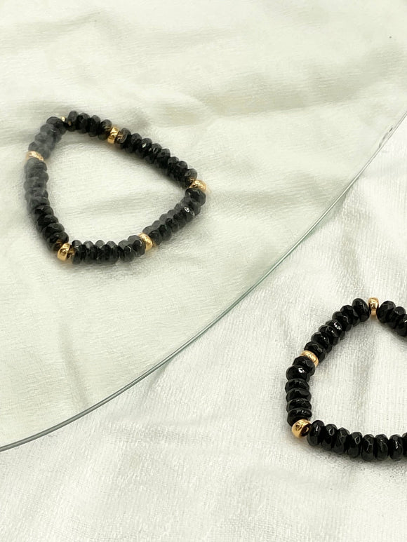 Joanna Bisley Onyx Saucer Beaded Bracelet B3819 - My Filosophy