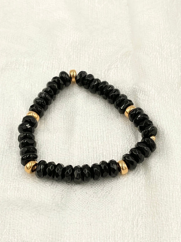 Joanna Bisley Onyx Saucer Beaded Bracelet B3819 - My Filosophy