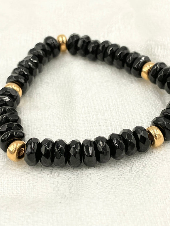 Joanna Bisley Onyx Saucer Beaded Bracelet B3819 - My Filosophy