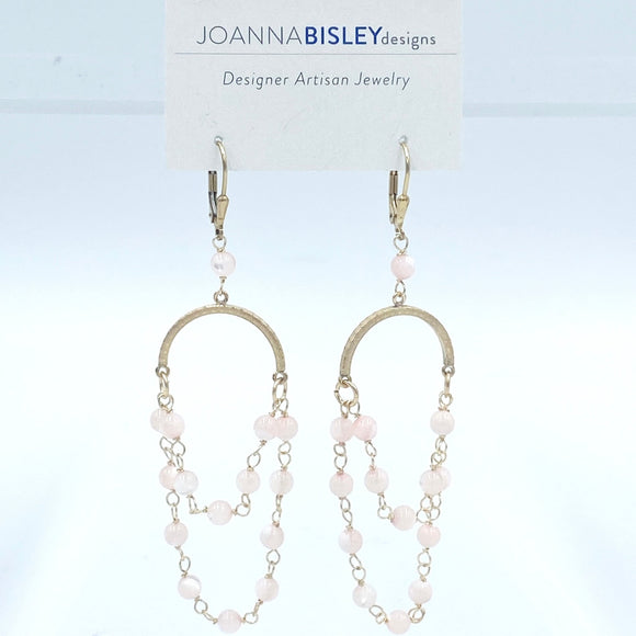 Joanna Bisley Pink Mother of Pearl and 14kt goldfill Earrings E3592pi - My Filosophy