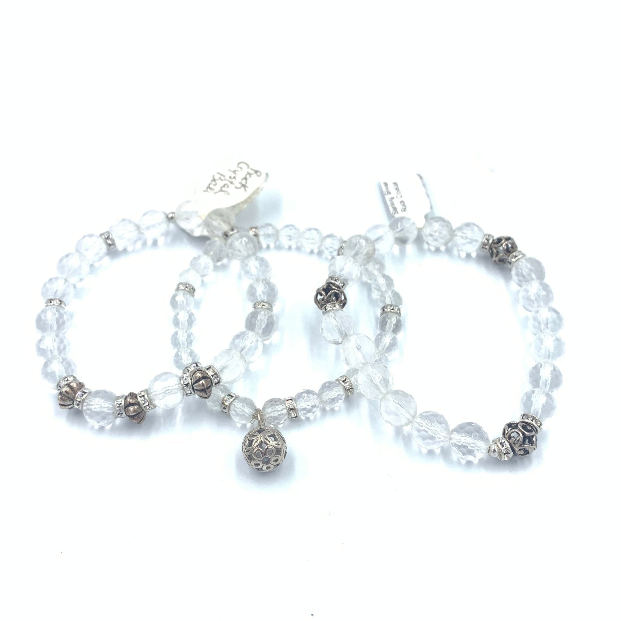 Joanna Bisley Rock Crystal, Swarovski Crystal, with Bali Ball Bracelet - My Filosophy