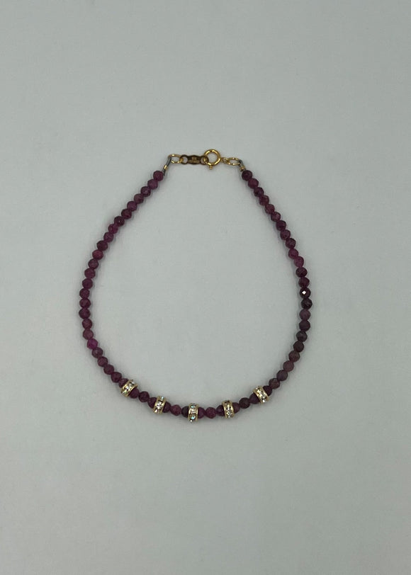 Joanna Bisley Ruby and Swarvoski Crystal Bracelet - My Filosophy