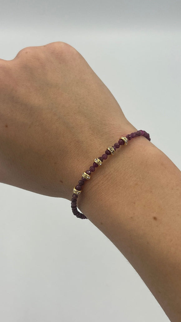 Joanna Bisley Ruby and Swarvoski Crystal Bracelet - My Filosophy