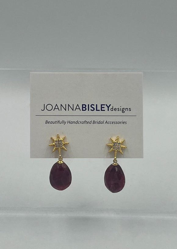 Joanna Bisley Ruby Oval Earrings - My Filosophy