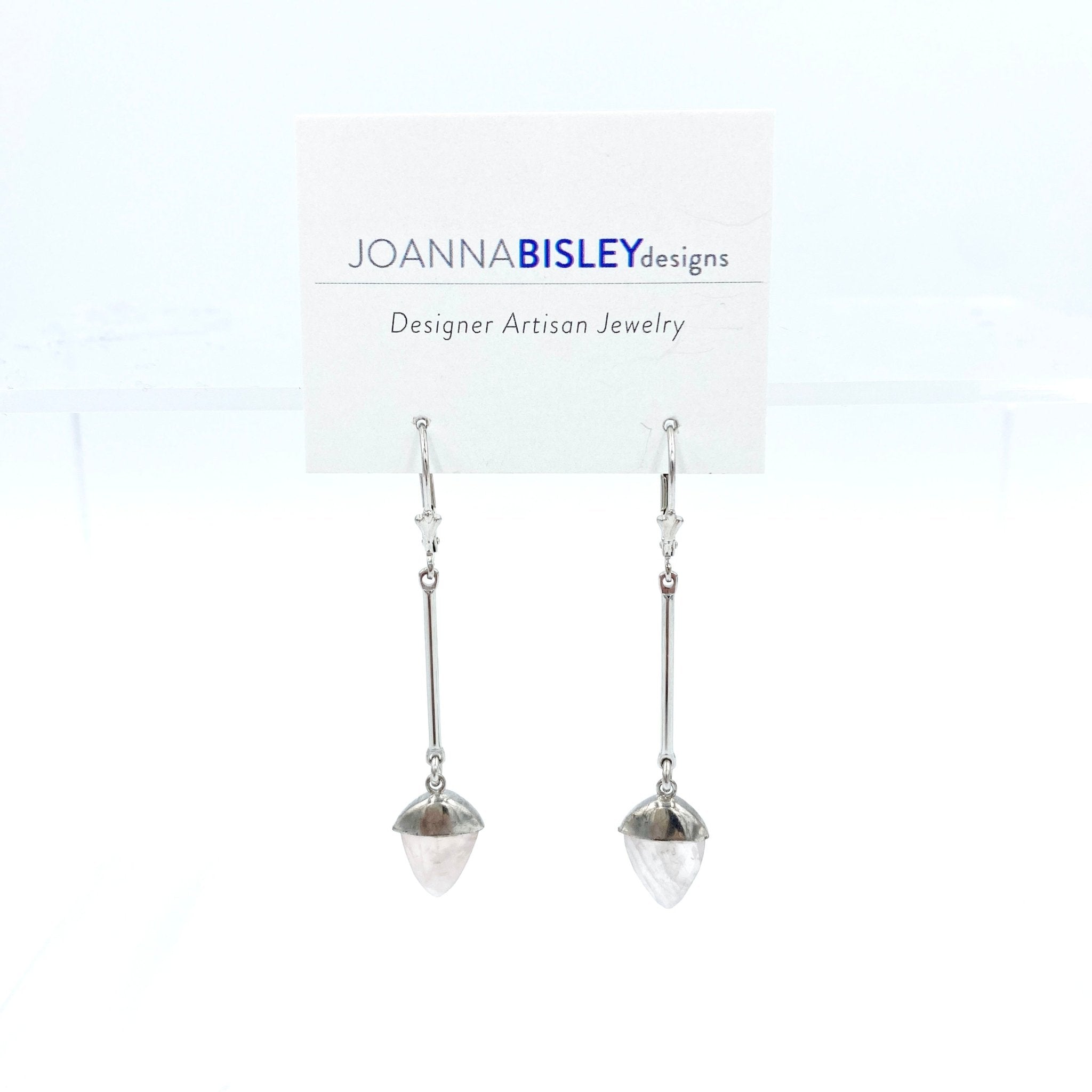 Joanna Bisley Sterling Silver Bar with Moonstone Earrings E3652mo - My Filosophy