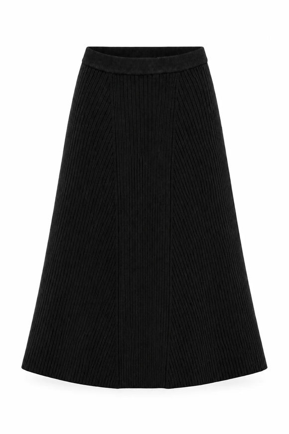Iris Setlakwe Rib Knit Midi Skirt