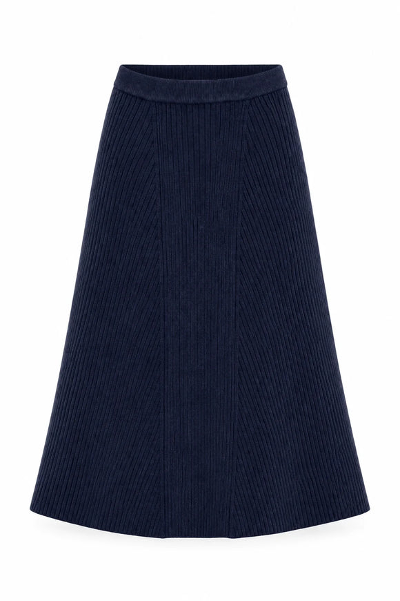 Iris Setlakwe Rib Knit Midi Skirt