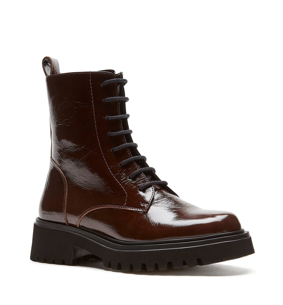 La Canadienne Knowledge Crushed Lace Up Boots