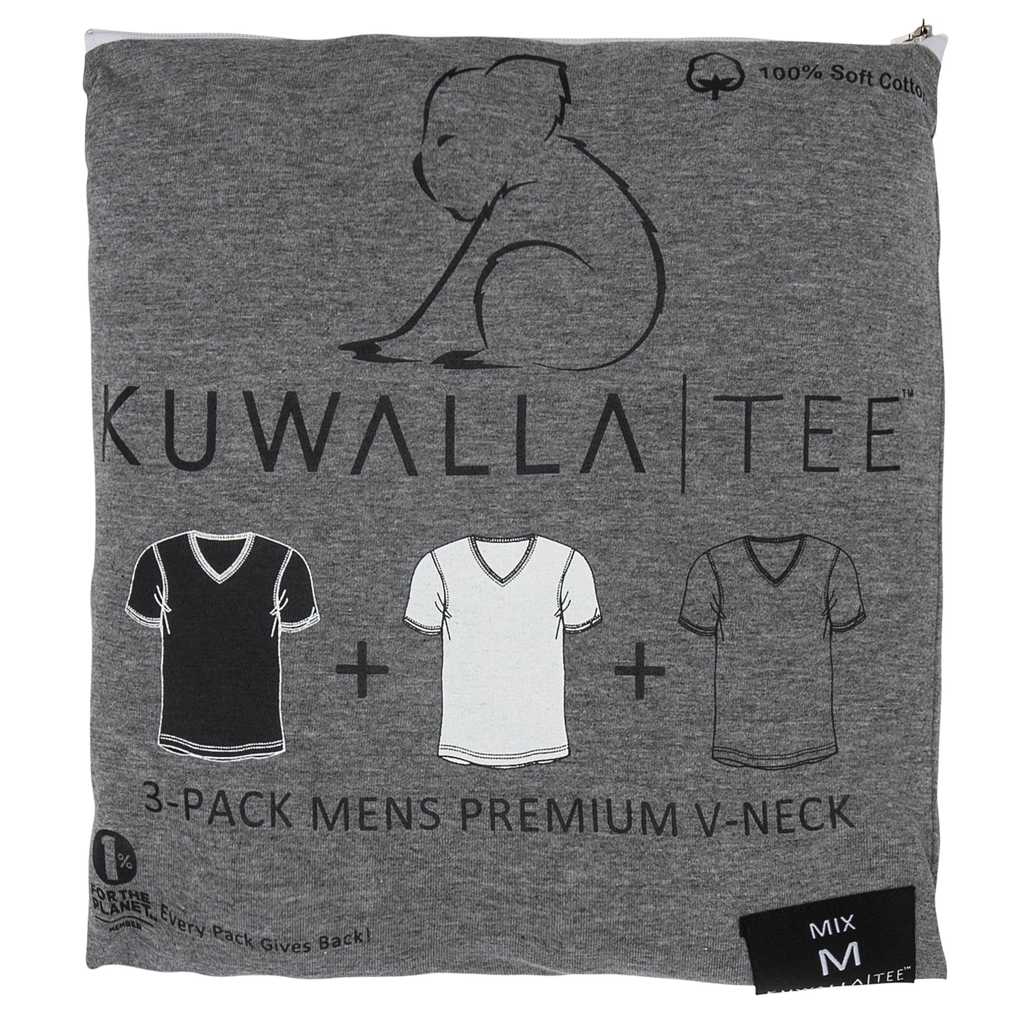 Kuwalla Tee Mix Color Vneck Mens - 3 pack - KUL-VM1205 - My Filosophy