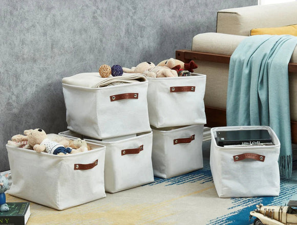 Large 6-Pack Water Resistant Storage Bin with Handles - My Filosophy