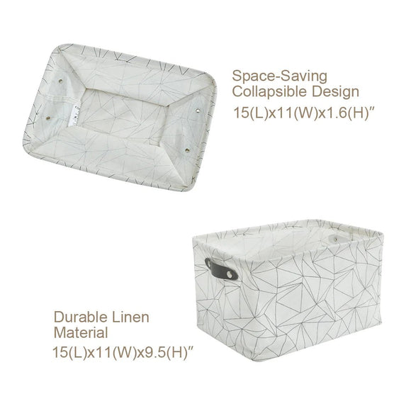 Large 6-Pack Water Resistant Storage Bin with Handles - Lightweight Patterned - My Filosophy