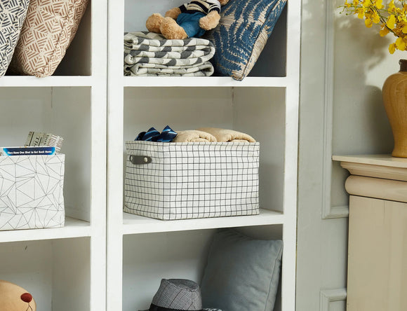 Large 6-Pack Water Resistant Storage Bin with Handles - Lightweight Patterned - My Filosophy