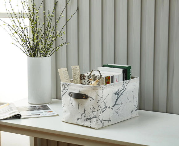 Large 6-Pack Water Resistant Storage Bin with Handles - Lightweight Patterned - My Filosophy