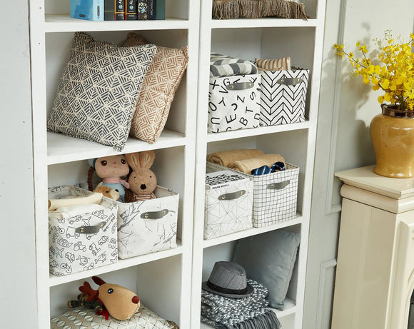 Large 6-Pack Water Resistant Storage Bin with Handles - Lightweight Patterned - My Filosophy