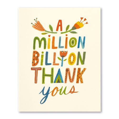 Love Muchly (TY) Thank you Card: A Million, Billion Thank You's - My Filosophy