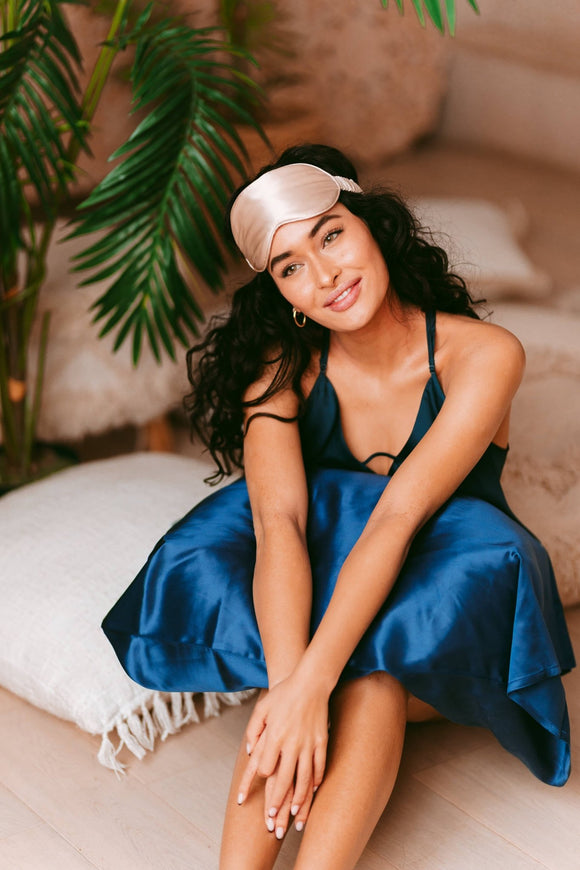 Organic Silk Sleep Eye Mask - Black - My Filosophy