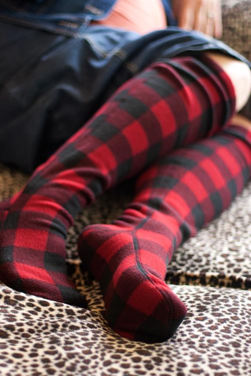 Polar Feet Over the Knee Fleece Socks - Lumberjack - My Filosophy