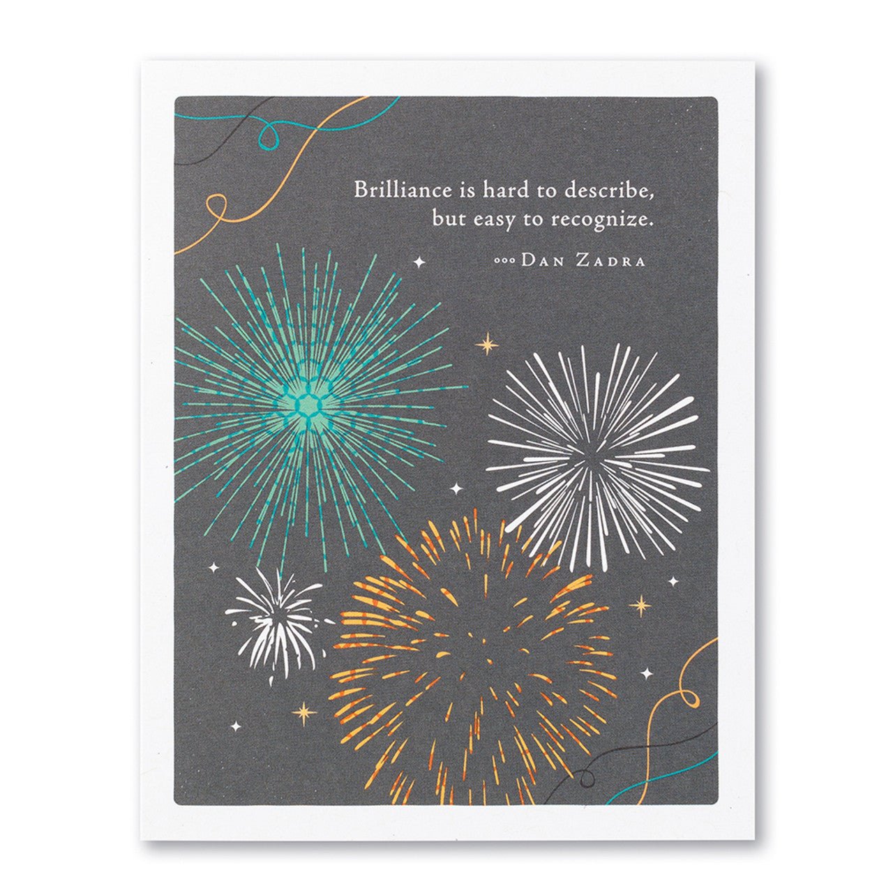 Positively Green (CON) Congratulations Card: Brilliance Is Hard To Describe, But Easy To Recognize - My Filosophy
