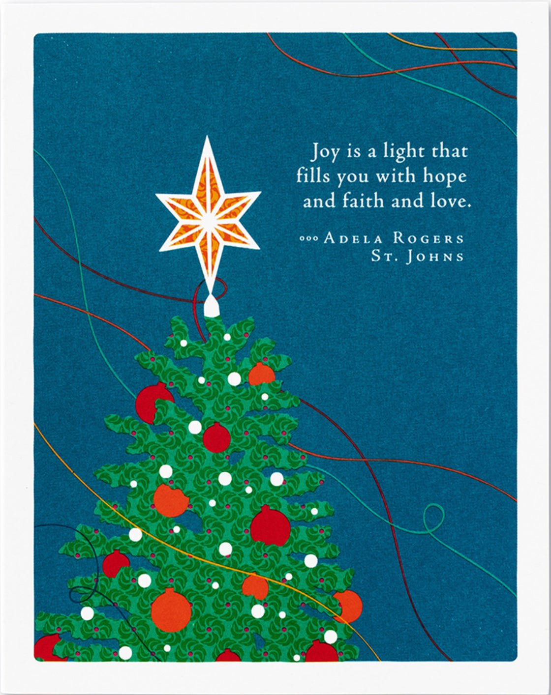 Positively Green (HOL) Holiday Card: Joy Is A Light That Fills You With Hope And Faith And Love - My Filosophy