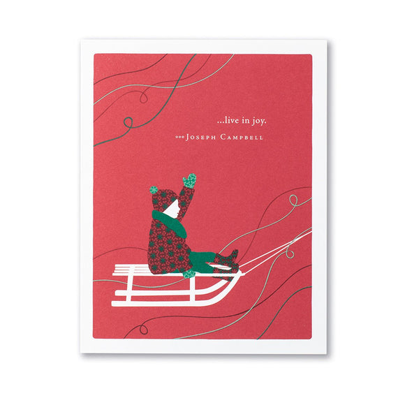 Positively Green (Hol) Holiday Card: Live In Joy - My Filosophy