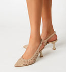 La Canadienne Slingback Woven Leather Pump-6