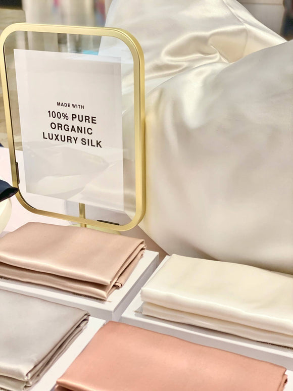 Queen Organic Silk Pillowcase - Light Grey - My Filosophy