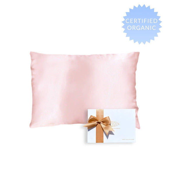 Queen Organic Silk Pillowcase - Pink - My Filosophy