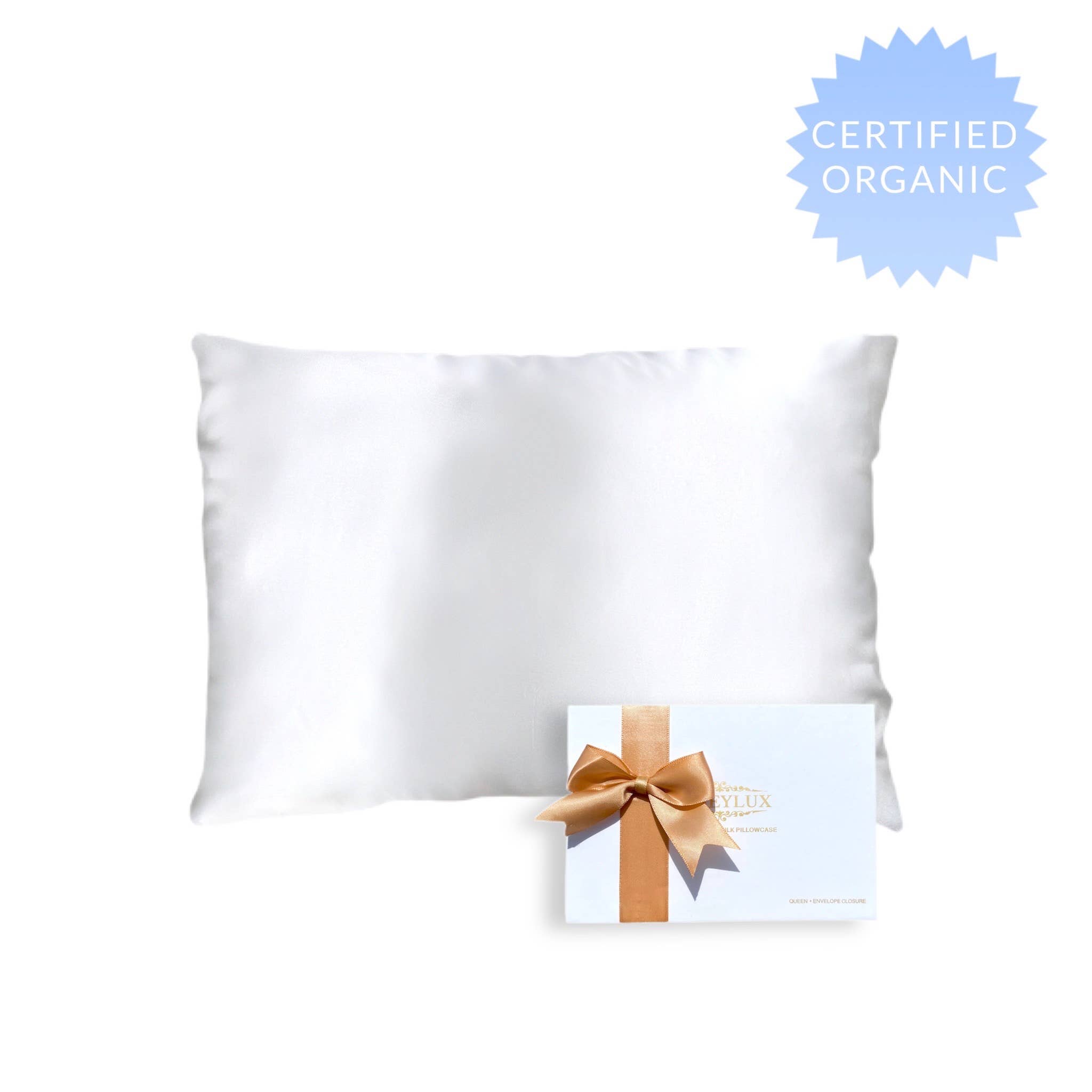 Queen Organic Silk Pillowcase - White - My Filosophy